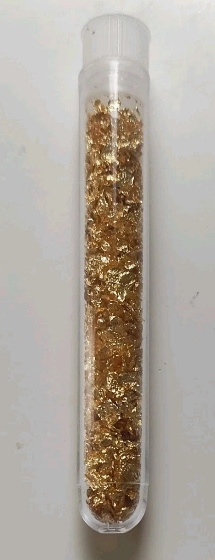Gold leaf flakes 3ml vial